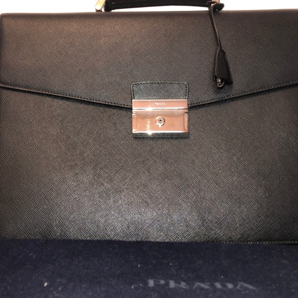 prada saffiano leather briefcase